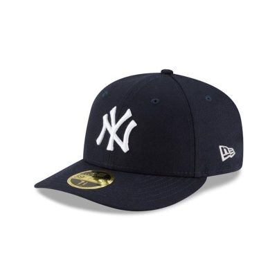 Blue New York Yankees Hat - New Era MLB Authentic Collection Low Profile 59FIFTY Fitted Caps USA5643719